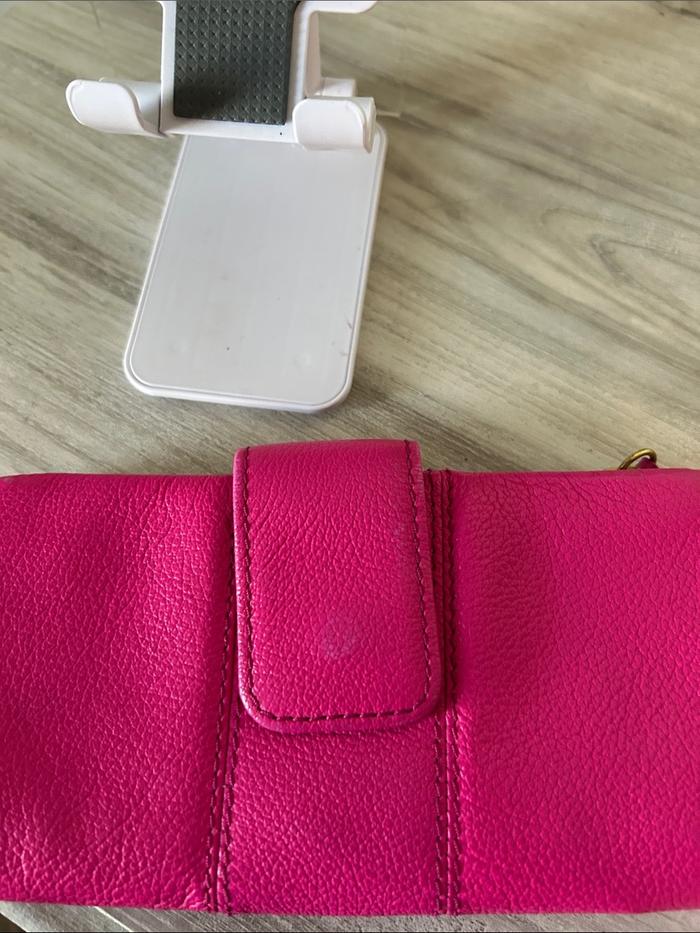 Fossil Bright Pink Leather Zip Wristlet Wallet - Picture 7 of 11